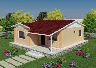 Saray Prefabrik 68 m2 tek katlı prefabrik ev